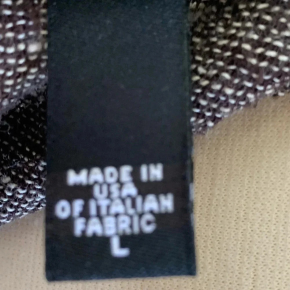 EILEEN FISHER Hopsack Weave Skirt Large Linen Rayon Brown Classic Italian Fabric - Picture 7 of 7